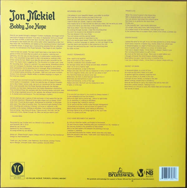 Jon Mckiel : Bobby Joe Hope (LP, Album)