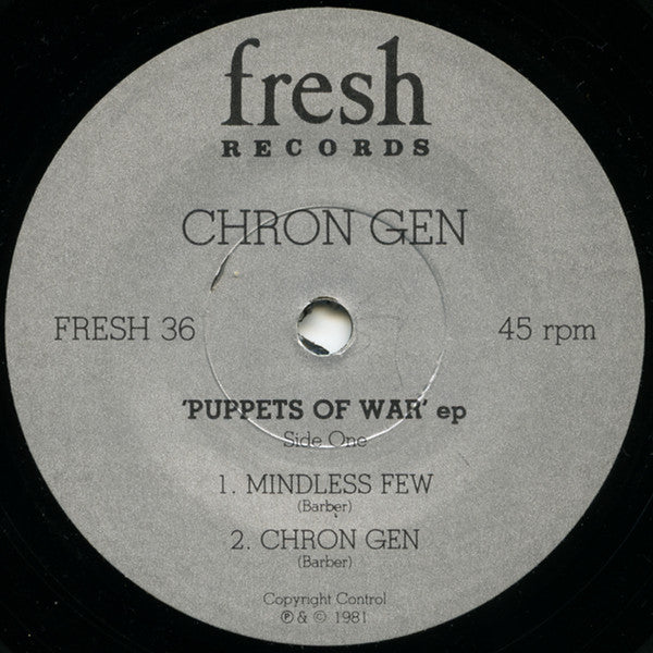 Chron Gen : Puppets Of War E.P. (7", EP, RP)