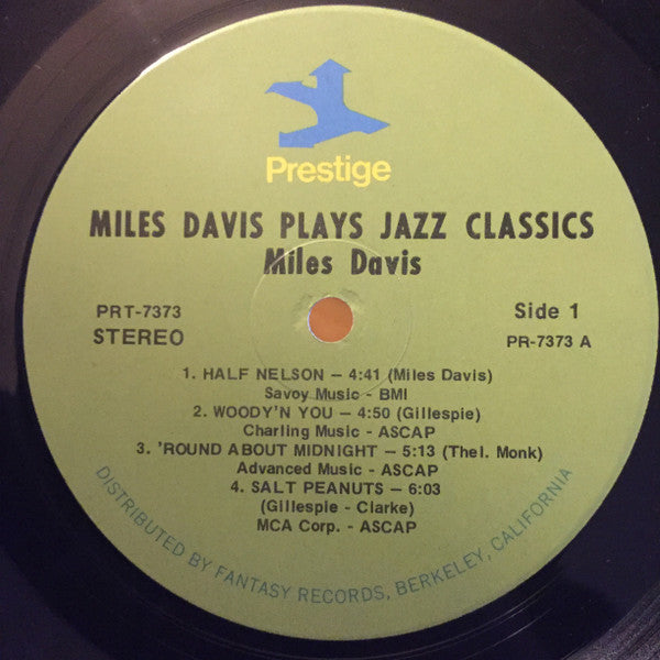 Miles Davis : Miles Davis Plays Jazz Classics (LP, Comp, RM)