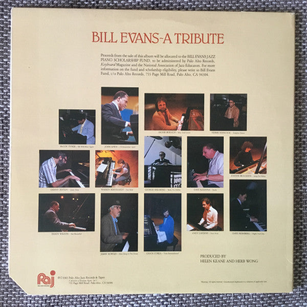 Various : Bill Evans ~ A Tribute (2xLP, Album, Lam)