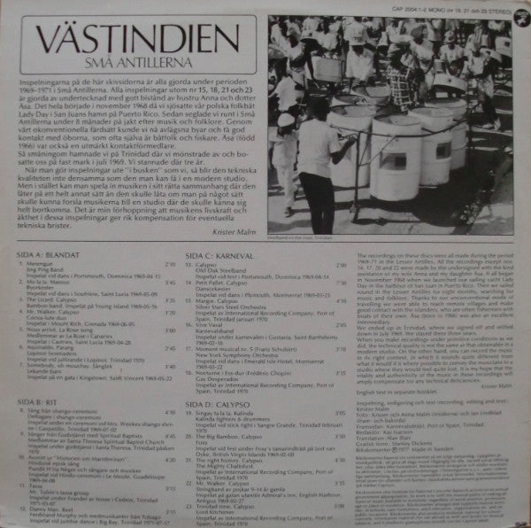 Various : Musik Från Västindien: Små Antillerna (2xLP)