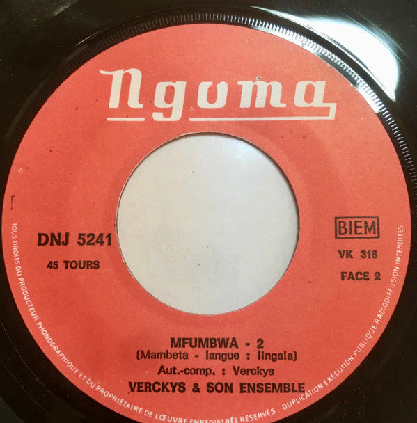 Verckys & Son Ensemble : Mfumbwa (7")