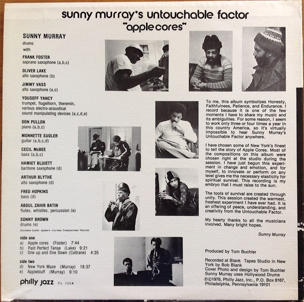 Sunny Murray & The Untouchable Factor : Apple Cores (LP, Album)
