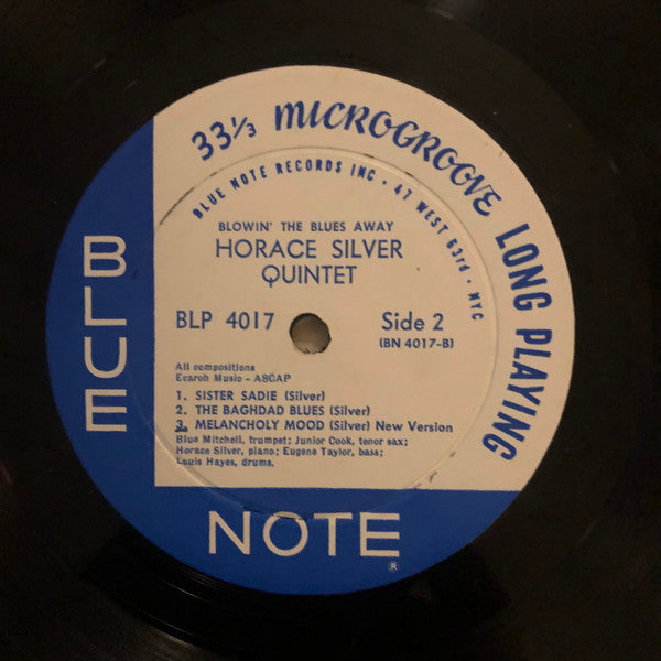 The Horace Silver Quintet & The Horace Silver Trio : Blowin' The Blues Away (LP, Album, Mono, Mic)