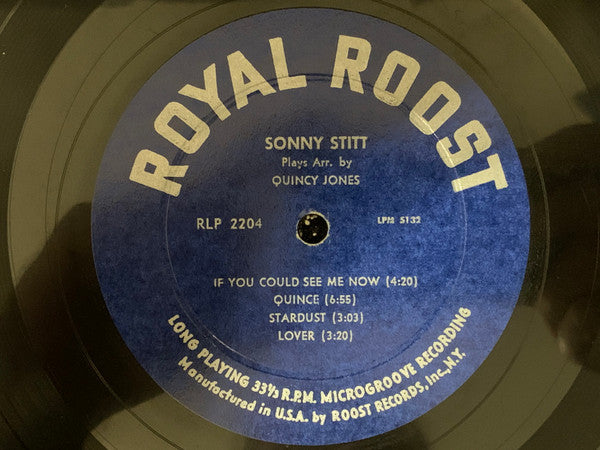 Sonny Stitt : Sonny Stitt Plays Arrangements From The Pen Of Quincy Jones (LP, Album, Mono, Styrene)