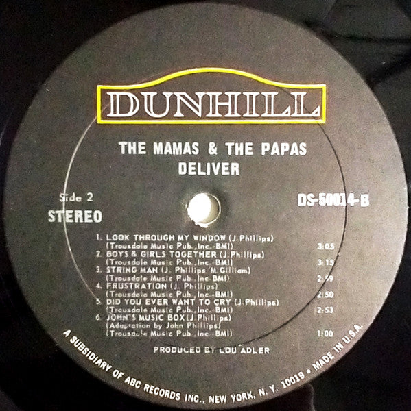 The Mamas & The Papas : Deliver (LP, Album)