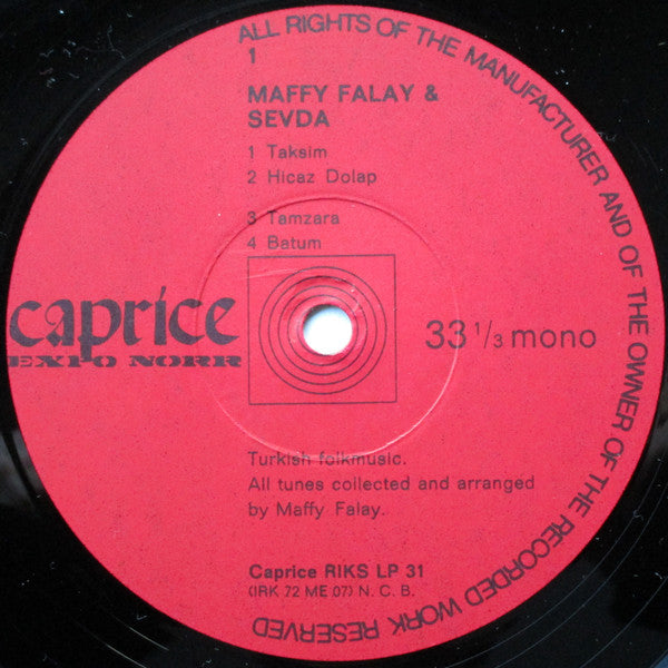 Maffy Falay, Sevda (3) : Jazz I Sverige '72 (LP, Album, Mono)