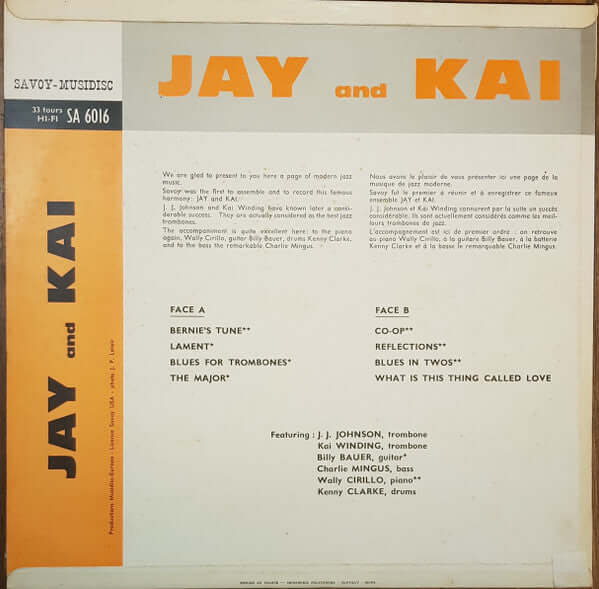 J.J. Johnson & Kai Winding : Jay & Kai (LP)