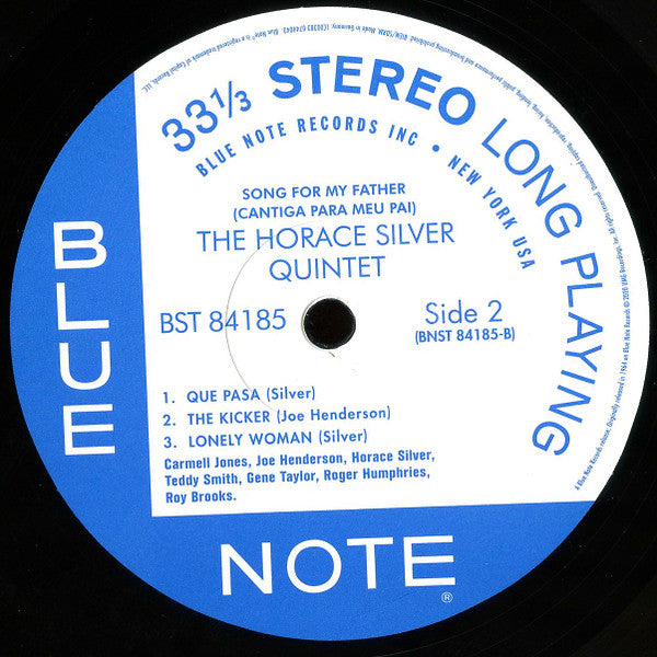 The Horace Silver Quintet : Song For My Father (Cantiga Para Meu Pai) (LP, Album, RE, 180)