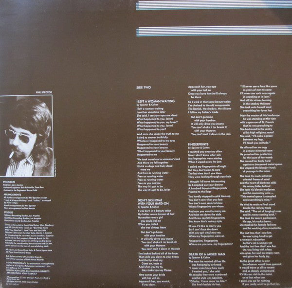 Leonard Cohen : Death Of A Ladies' Man (LP, Album, Gat)