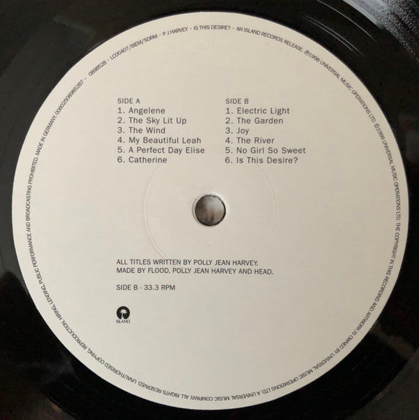 PJ Harvey : Is This Desire? (LP, Album, RE, 180)