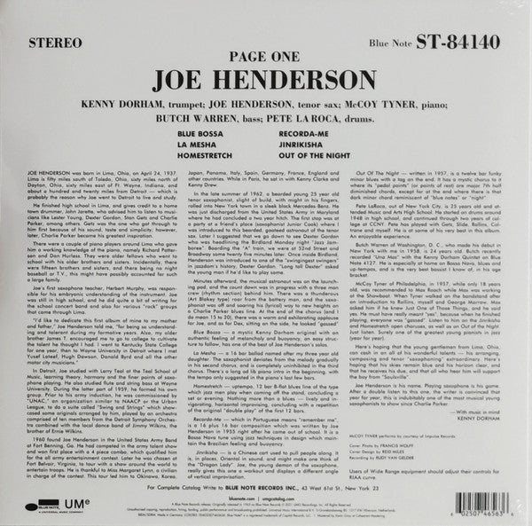 Joe Henderson ~ Page One (Vinyl) - Djungel & Jazz