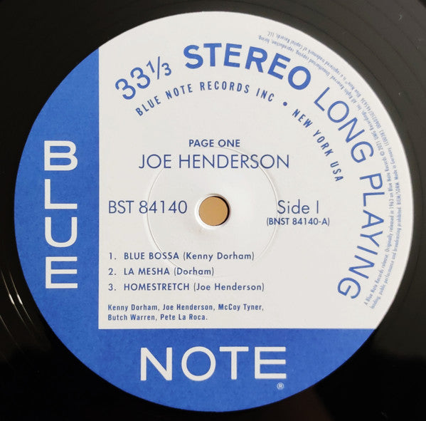 Joe Henderson ~ Page One (Vinyl) - Djungel & Jazz