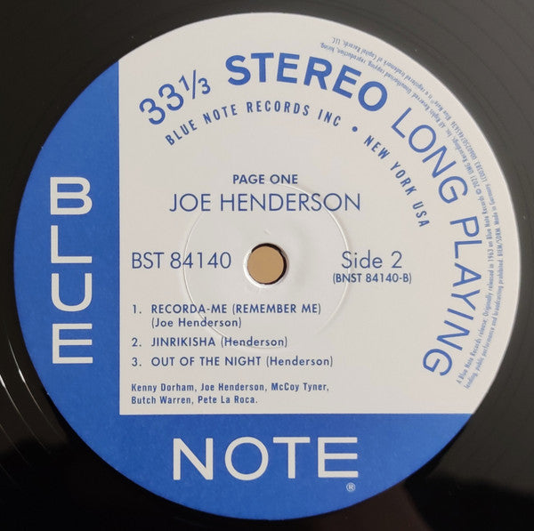 Joe Henderson ~ Page One (Vinyl) - Djungel & Jazz