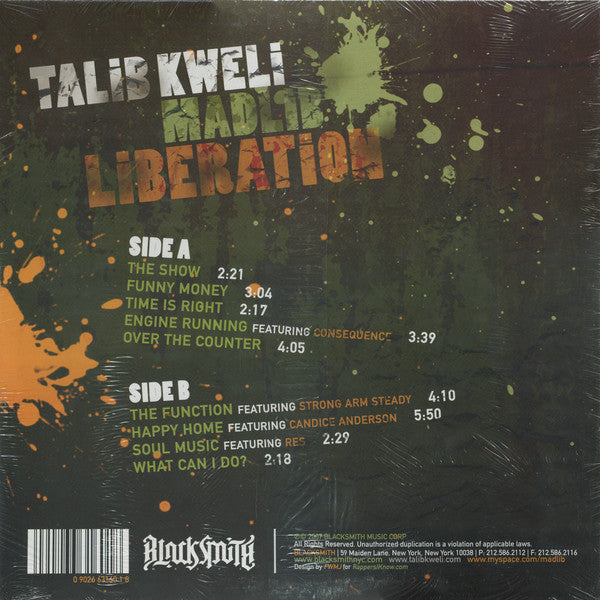 Talib Kweli + Madlib : Liberation (LP, Album, RE)