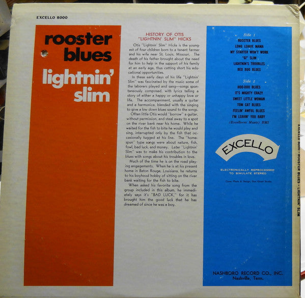Lightning Slim : Rooster Blues (LP, Album)