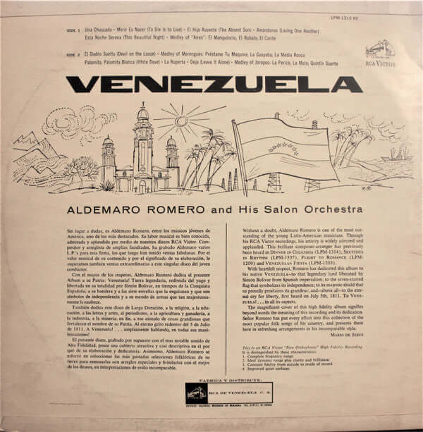 Aldemaro Romero And His Salon Orchestra : Venezuela (LP, Album)