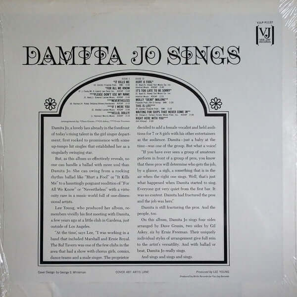 Damita Jo : Sings (LP, Album, Mon)