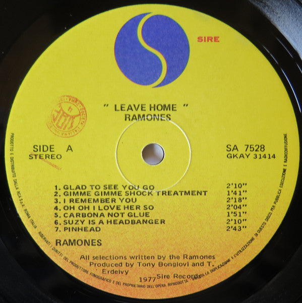 Ramones : Leave Home (LP, Album)