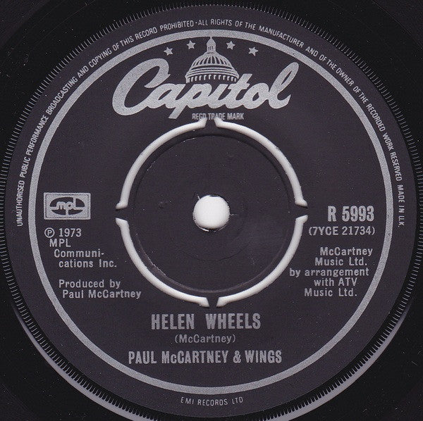 Paul McCartney & Wings* : Helen Wheels (7", Single, RE)