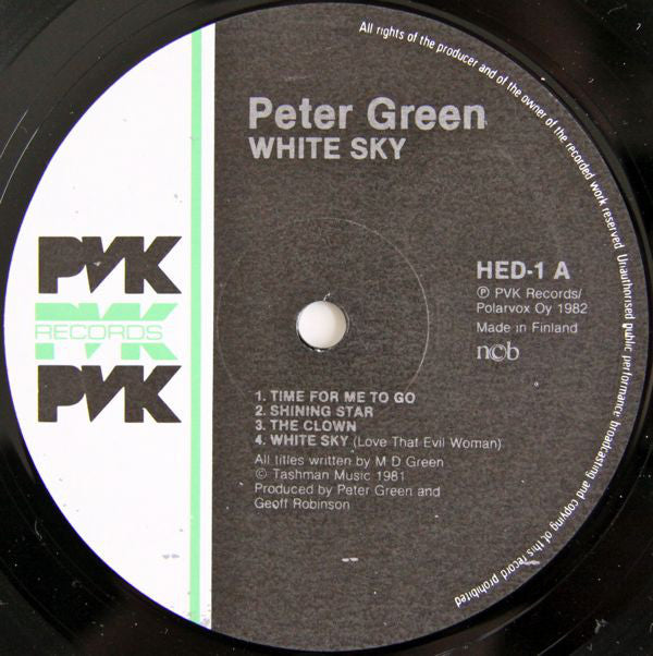 Peter Green (2) : White Sky (LP, Album)
