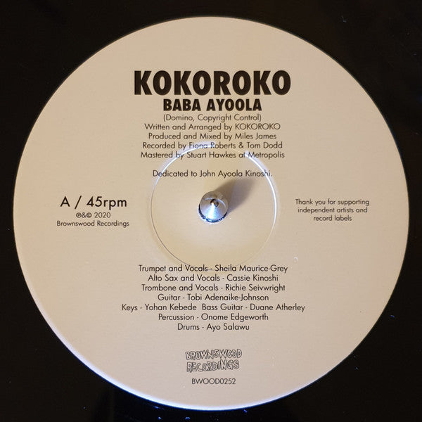 Kokoroko : Carry Me Home / Baba Ayoola  (12", Single)
