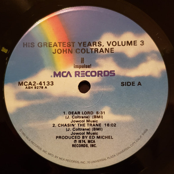 John Coltrane : The Best Of John Coltrane - His Greatest Years, Vol. 3 (2xLP, Comp, RE)