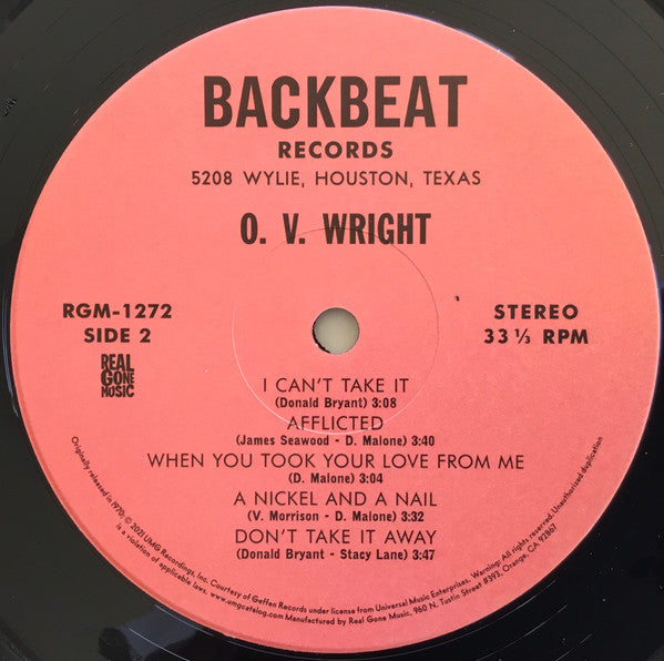 O.V. Wright : A Nickel & A Nail & The Ace Of Spades (LP, Album, RE)