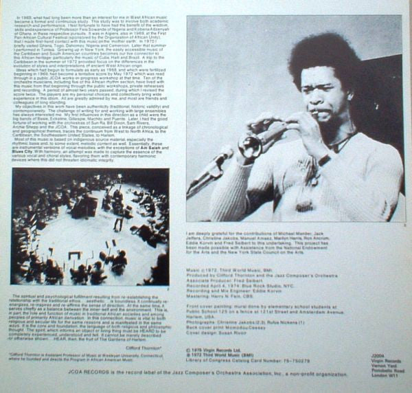 Clifford Thornton / The Jazz Composer's Orchestra : The Gardens Of Harlem (LP, Album)