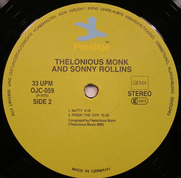 Thelonious Monk / Sonny Rollins : Thelonious Monk / Sonny Rollins (LP, Comp, RE, RM)