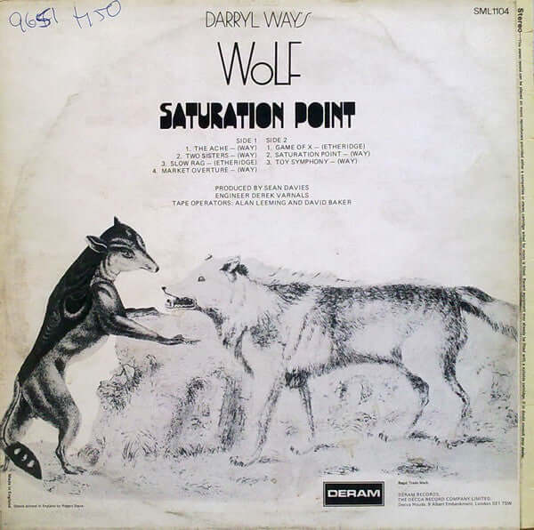 Darryl Way's Wolf : Saturation Point (LP, Album)