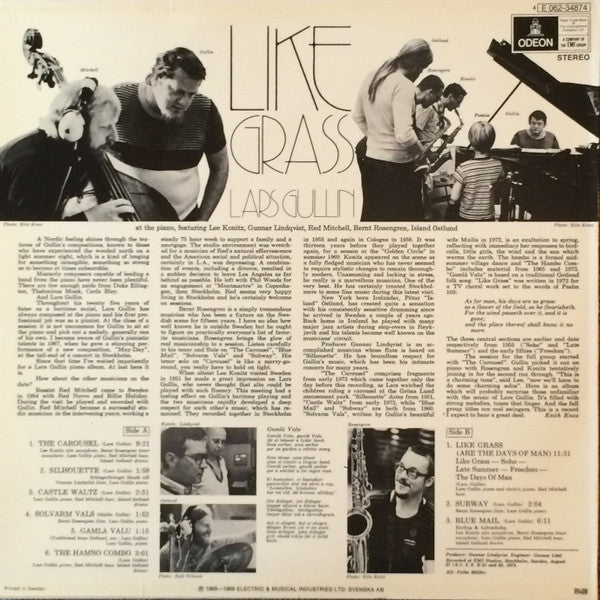Lars Gullin : Like Grass (LP, Album, RE)
