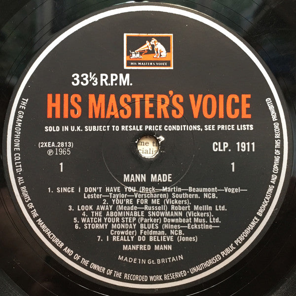 Manfred Mann : Mann Made (LP, Album, Mono)