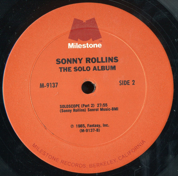 Sonny Rollins : The Solo Album (LP, Album)