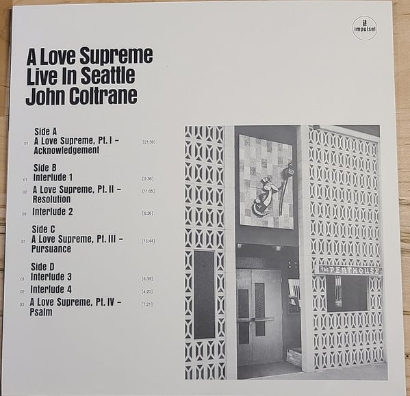 John Coltrane ~ A Love Supreme: Live In Seattle (Vinyl) - Djungel & Jazz