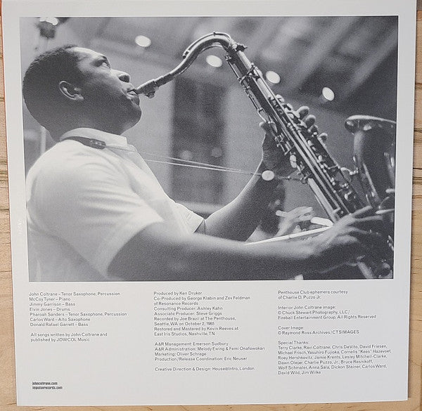 John Coltrane ~ A Love Supreme: Live In Seattle (Vinyl) - Djungel & Jazz