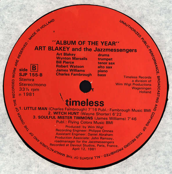 Art Blakey & The Jazz Messengers : Album Of The Year (LP, Album)
