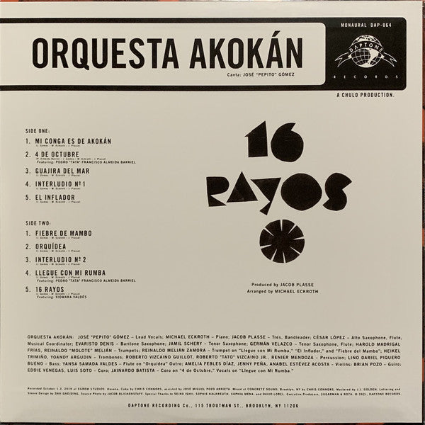 Orquesta Akokán : 16 Rayos (LP, Album, Mono, Ltd, Red)