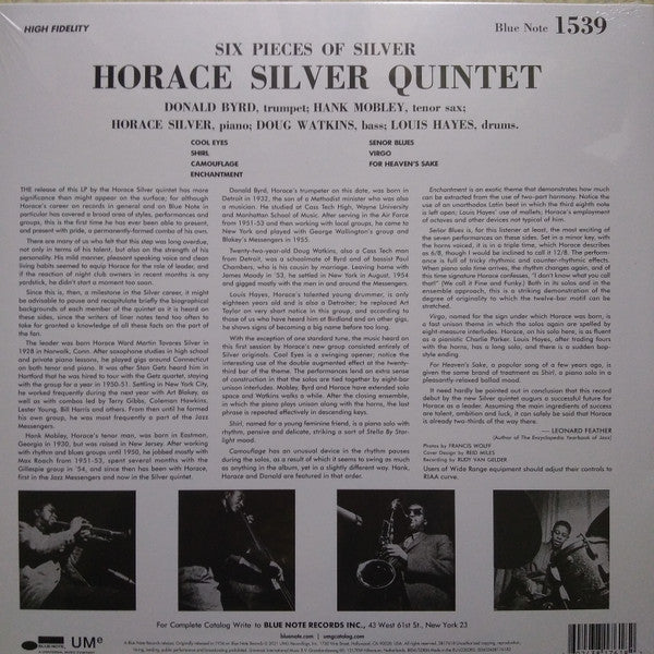 Horace Silver Quintet ~ 6 Pieces Of Silver (Vinyl) - Djungel & Jazz