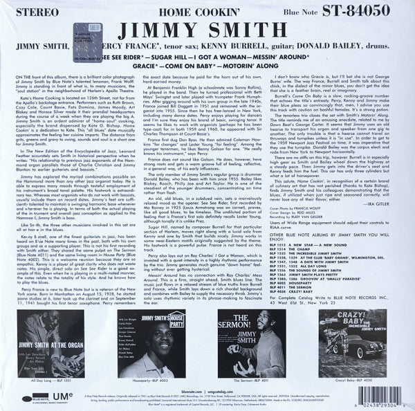 The Incredible Jimmy Smith* : Home Cookin' (LP, Album, RE, 180)