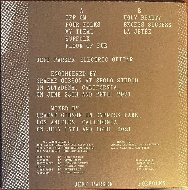 Jeff Parker : Forfolks  (LP, Album, Min)