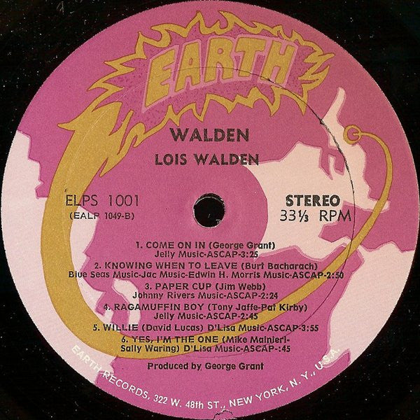 Lois Walden : Walden (LP, Album)