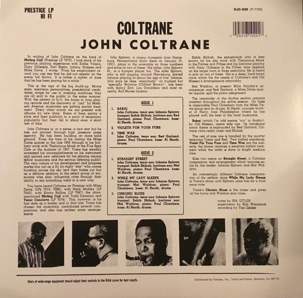 John Coltrane ~ Coltrane (Vinyl) - Djungel & Jazz