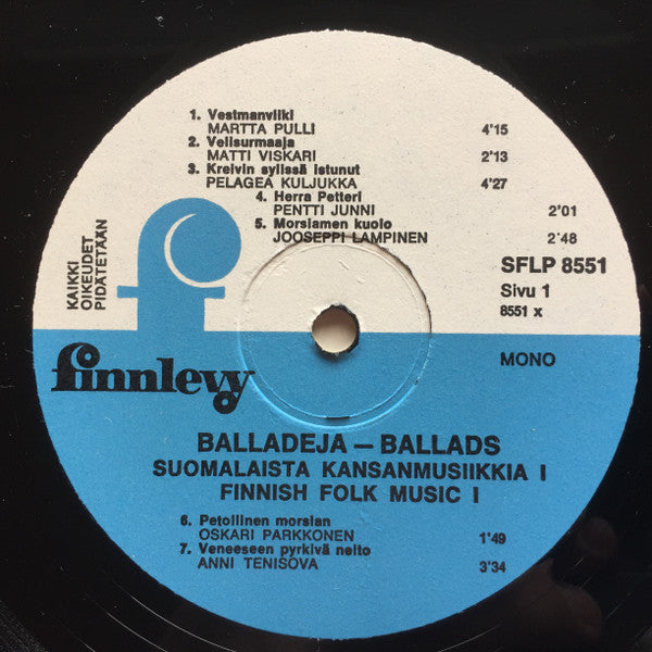 Various : Balladeja - Ballads (LP, Comp, Mono)