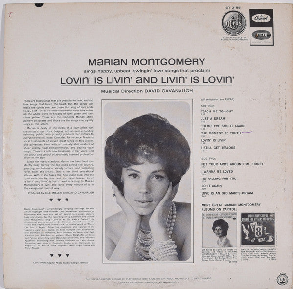 Marian Montgomery : Lovin' Is Livin' (LP, Album, Scr)