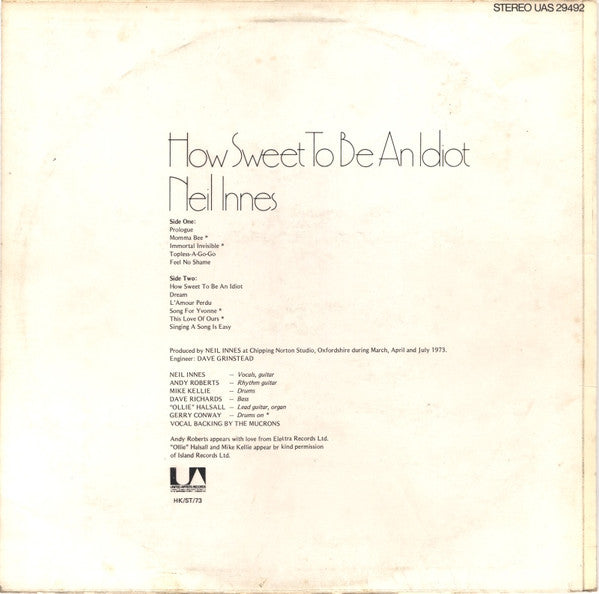 Neil Innes - How Sweet To Be An Idiot (Vinyl, LP, Album)