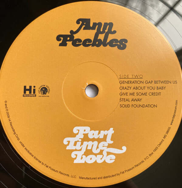 Ann Peebles : Part Time Love (LP, Album, RE)