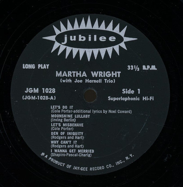 Martha Wright, Joe Harnell Trio : Martha Wright Sings Censored (LP, RP, Sup)