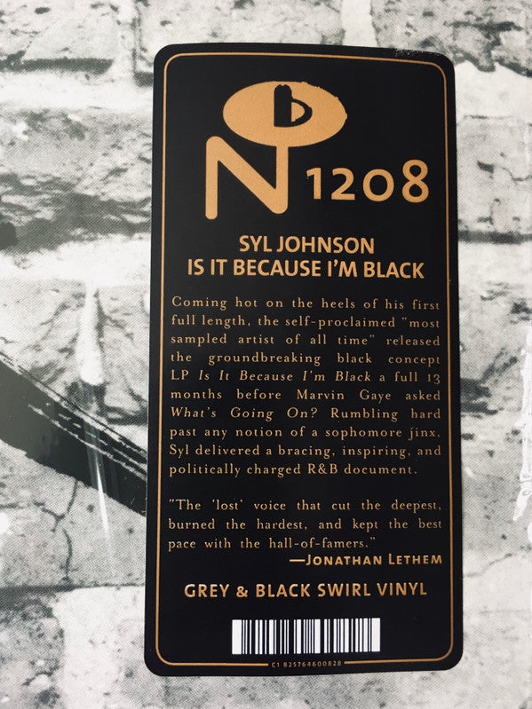 Syl Johnson : Is It Because I’m Black (LP, Album, RE, RP, Gre)