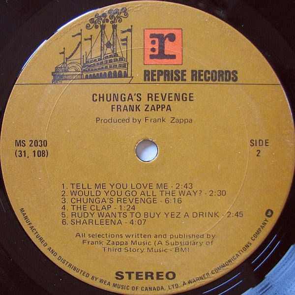 Frank Zappa : Chunga's Revenge (LP, Album, RE)